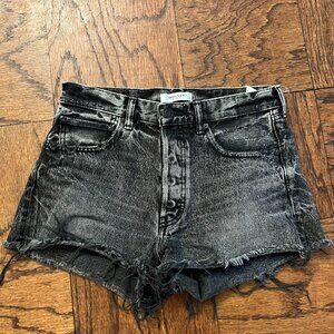 Moussy Vintage Denim Black Denim Shorts: 26